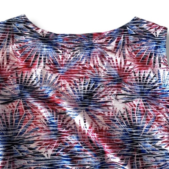 Kim Rogers Blue Red Fireworks Striped Lined Dress Women’s Plus Size 2X Patriotic - Picture 14 of 16